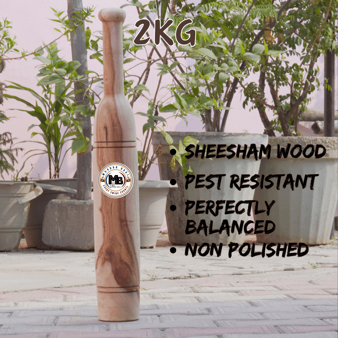 2Kg Mugdar Sheesham Wood by Mugdarbaaj with pest-resistant, non-polished finish, and balanced design for fitness workouts.